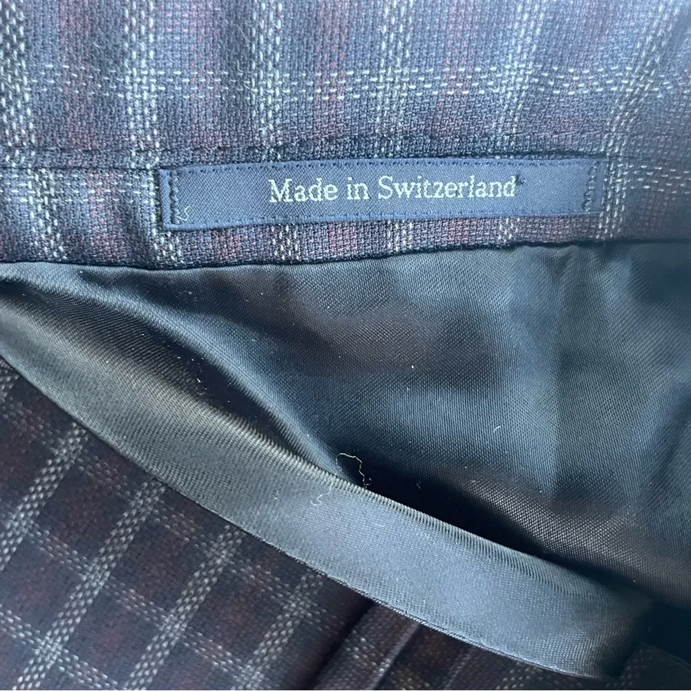 GUCCI Checkered wool Blazer with red stitch trim, blue/red, IT48R, (38R US), GUC - Picture 15 of 15